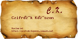 Czifrák Kászon névjegykártya